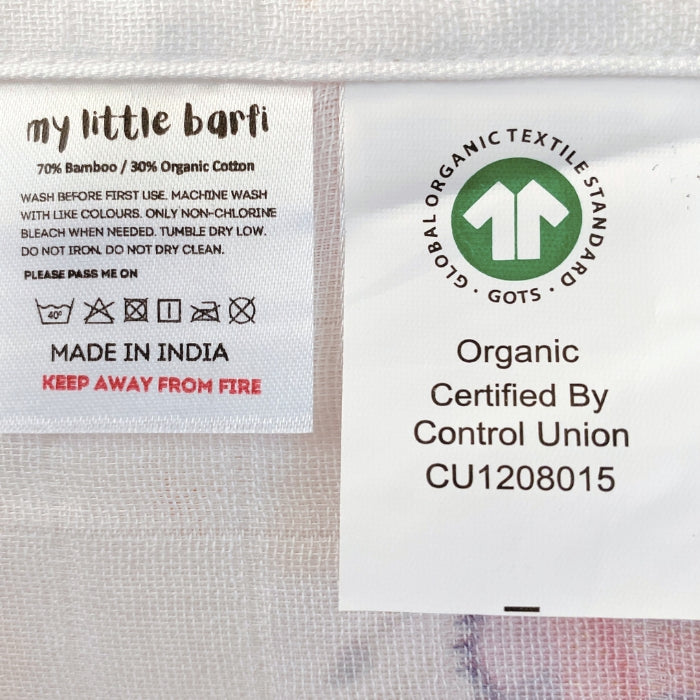 2-Pack Rickshaw Organic Cotton & Bamboo Muslin Swaddle Blankets